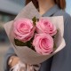 Букет 3 розовые розы