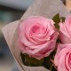 Букет 3 розовые розы